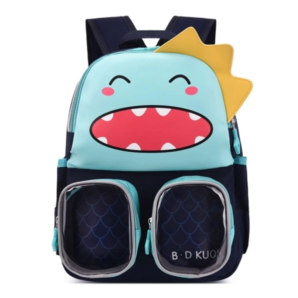 Dino Cute Kids Backpack Perfect For School, Travel, Or Daily Adventures - Dark Blue