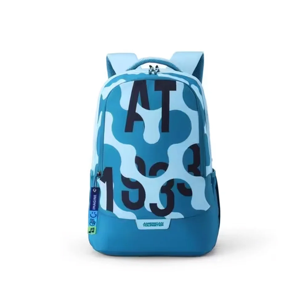 American Tourister Casual Kids School Bags, 33 Ltr, 3 Full Compartments, Gucci Polyester, Printed Design Backpack - Sest 4.0 style 01-Teal