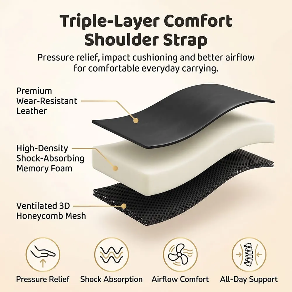 triple layer strap Cozy carry bag black
