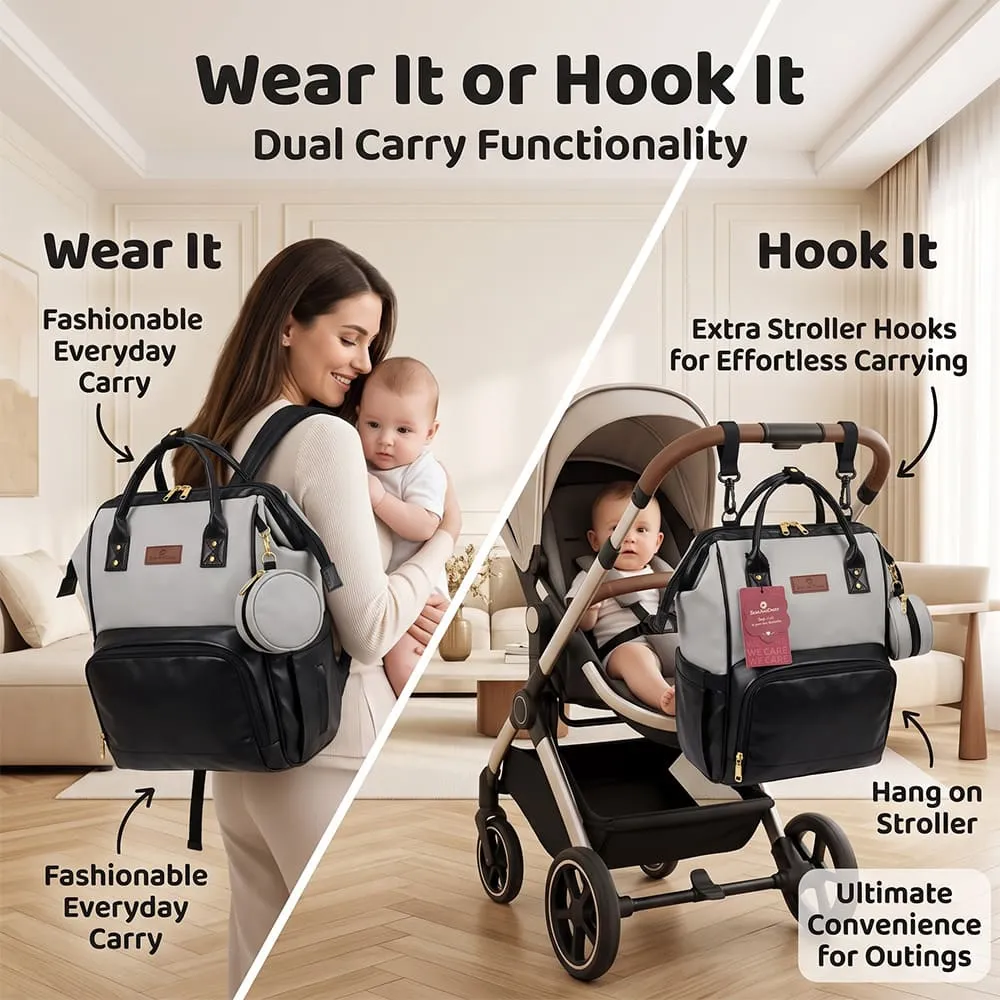 wear it or hook Cozy carry bag grey black