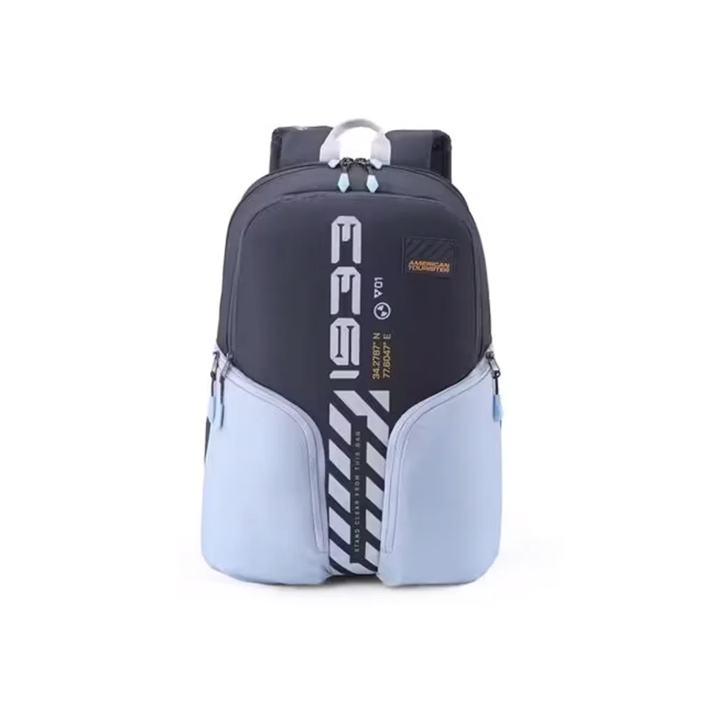 American Tourister 35Ltr Volume Kids School Backpack, 3 Full Compartments & 1 Front, Printed Design Backpack - Zeal style 01-Grey