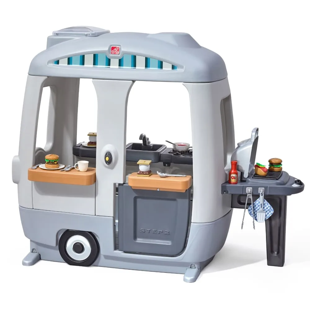 Step2 Adventure Camper, Kid’s Playhouse, Outdoor Kitchen for Toddler