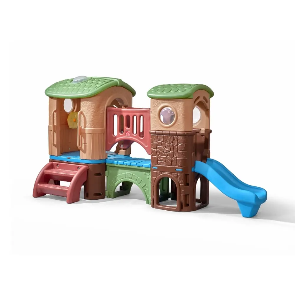 Step2 Clubhouse Climber, Outdoor Playhouse for Kids, Slide Playhouse for Toddler