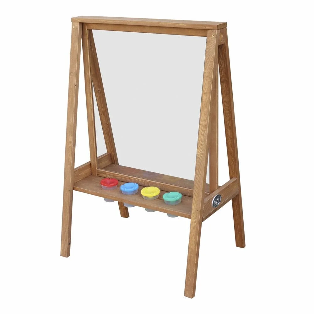 BYD Eric Activity Wooden Easel, Dry Erase Board for Kids, Art Easel for Toddler