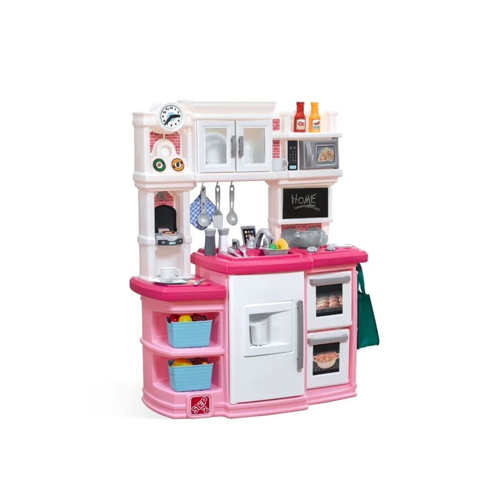 Step2 Great Gourmet Kitchen (Pink), Toy Kitchen for Kids, Play Kitchen Set for Toddler