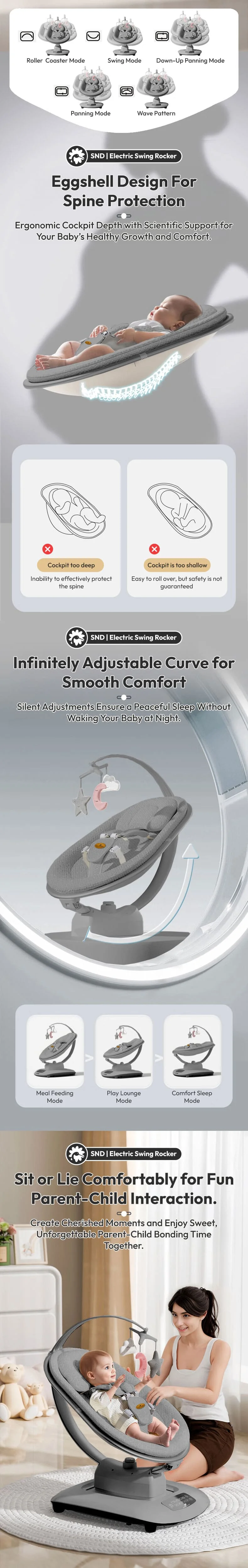 Baby Rocker With Adjustable Recline