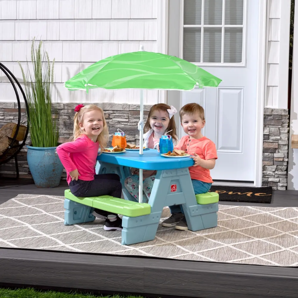 Sun & Shade Picnic Table W/ Umbrella