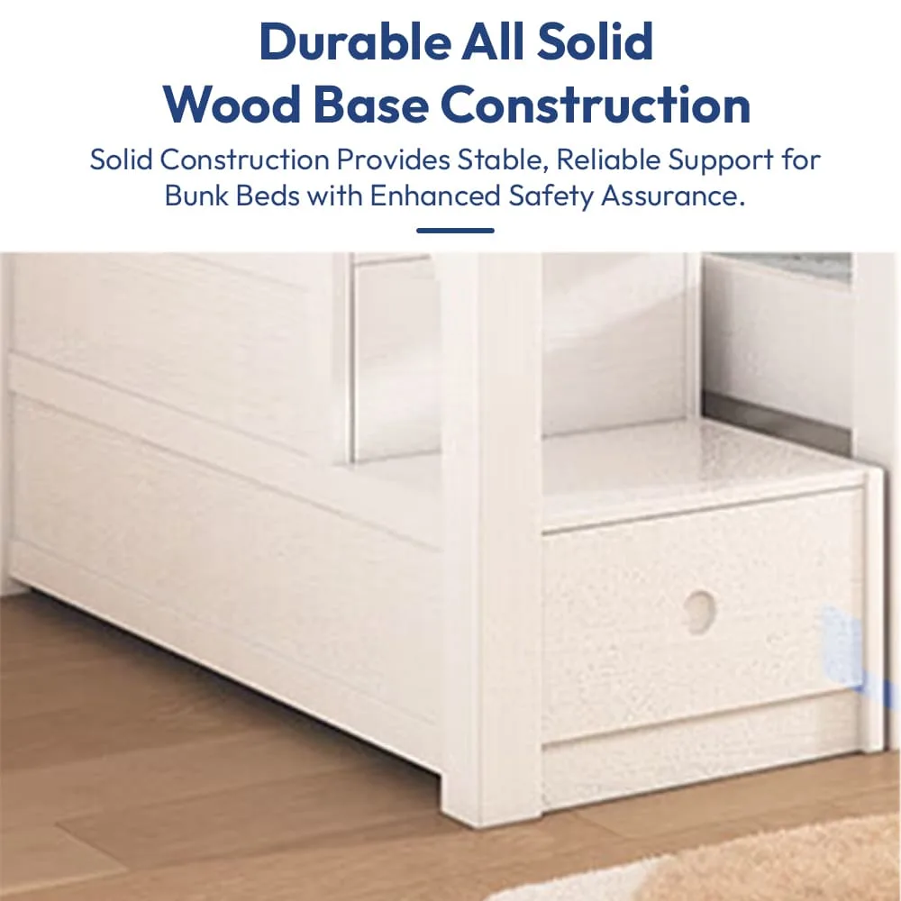 Kids Bunk Bed with Ladder Storage