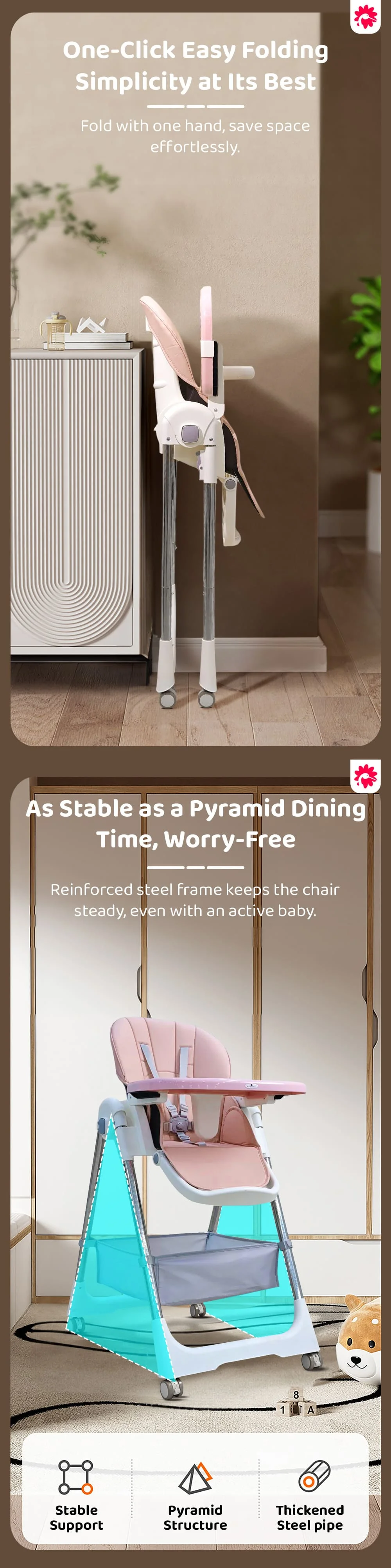 Convertible Baby High Chair