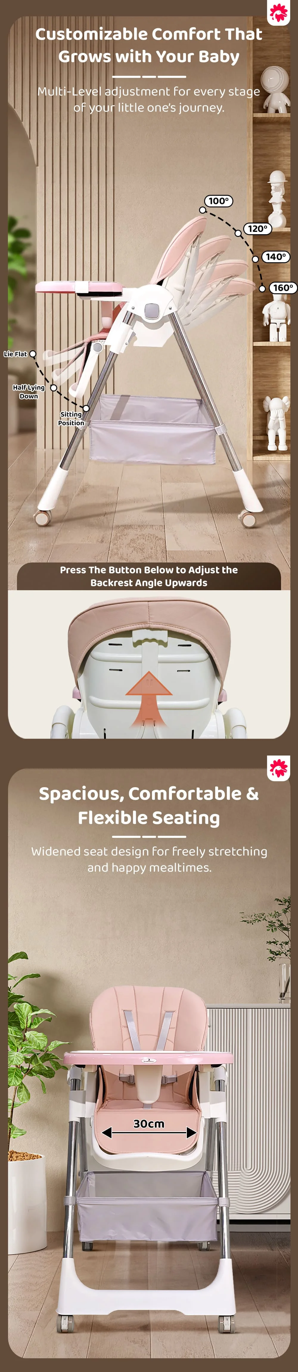 Foldable Baby High Chair