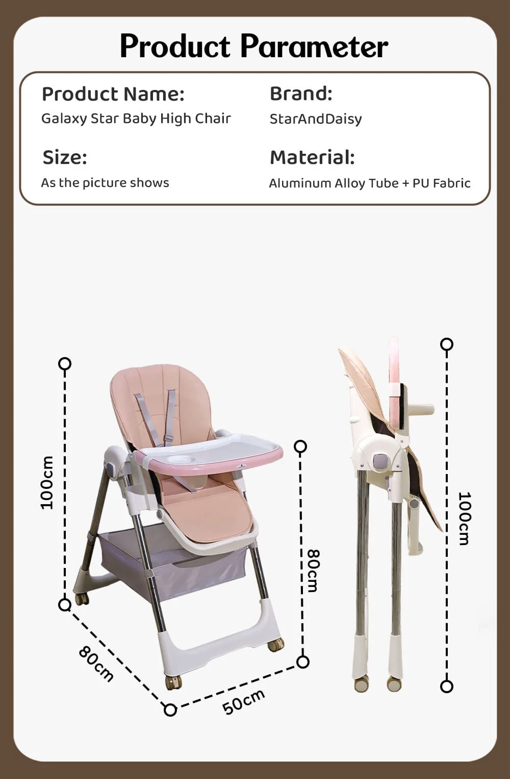 Specification of Baby High Chair