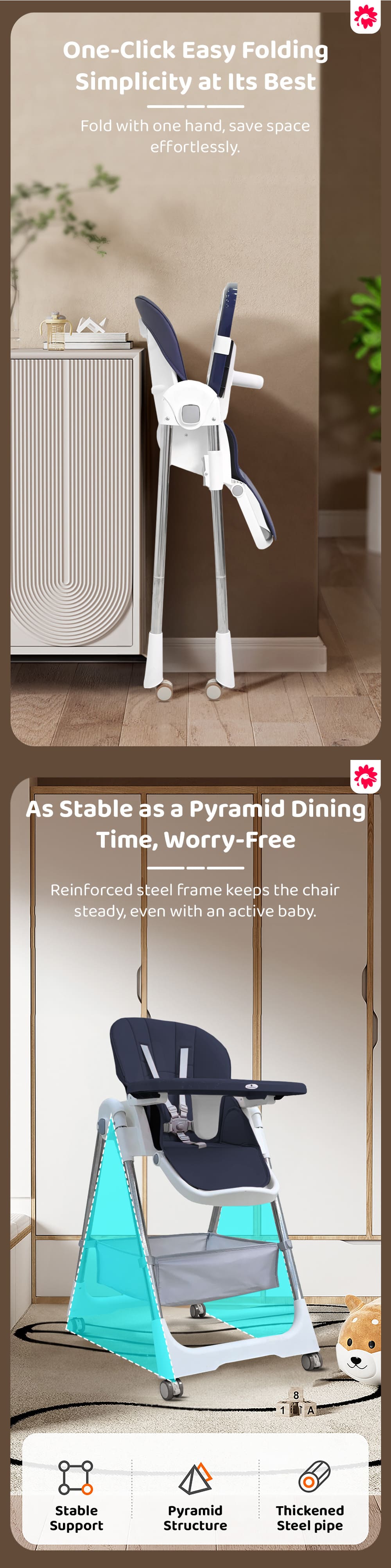 Convertible Baby High Chair