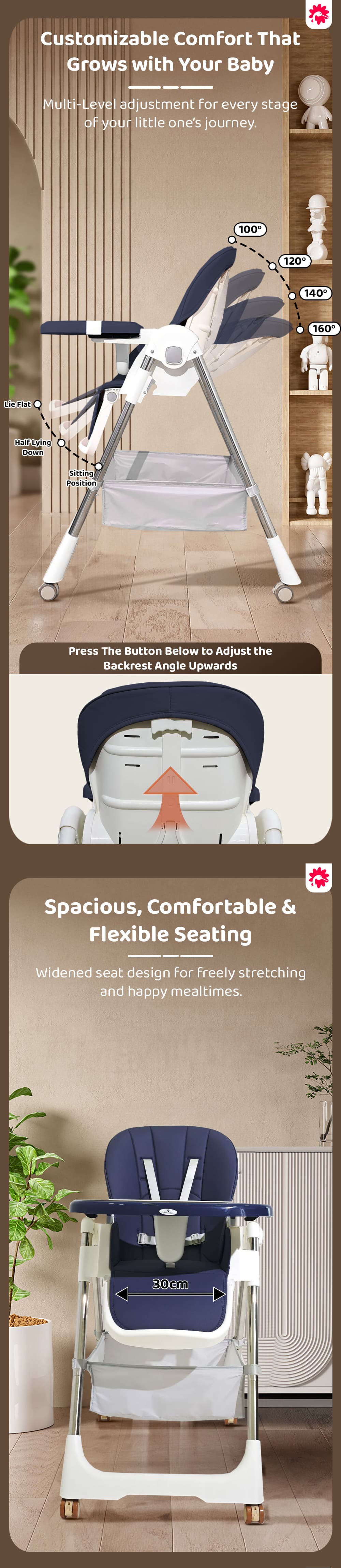 Foldable Baby High Chair