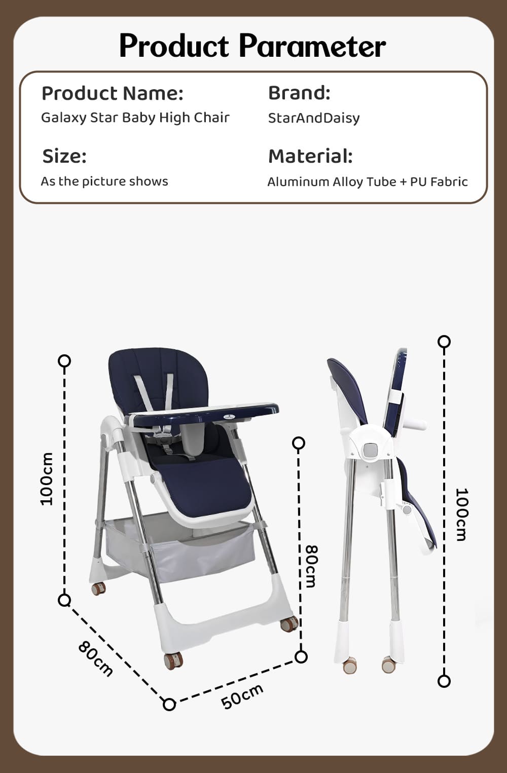 Specification of Baby High Chair