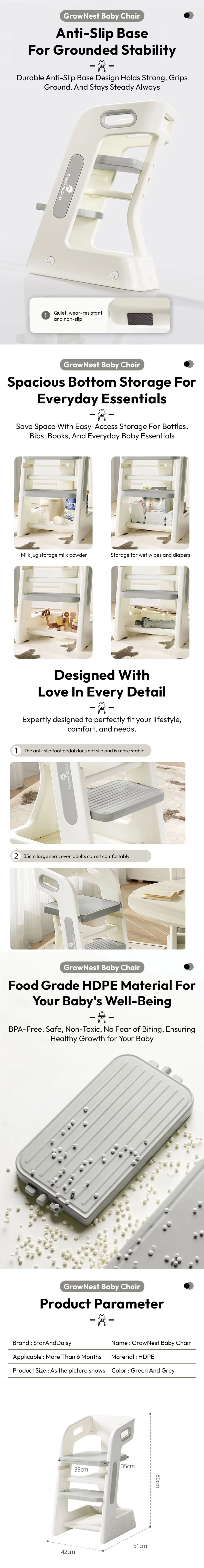 High Chair With Safety Belt