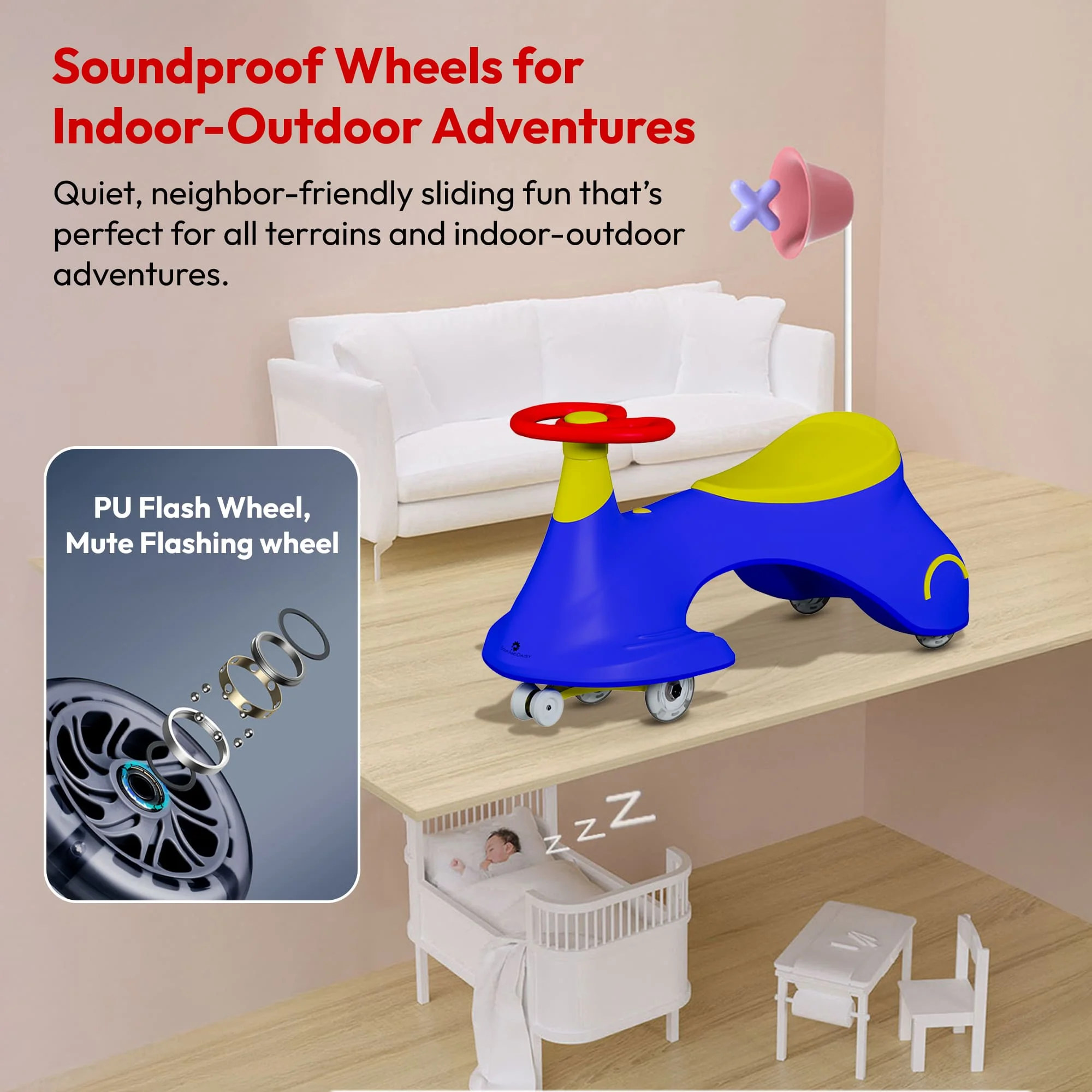 Music and lights swing car