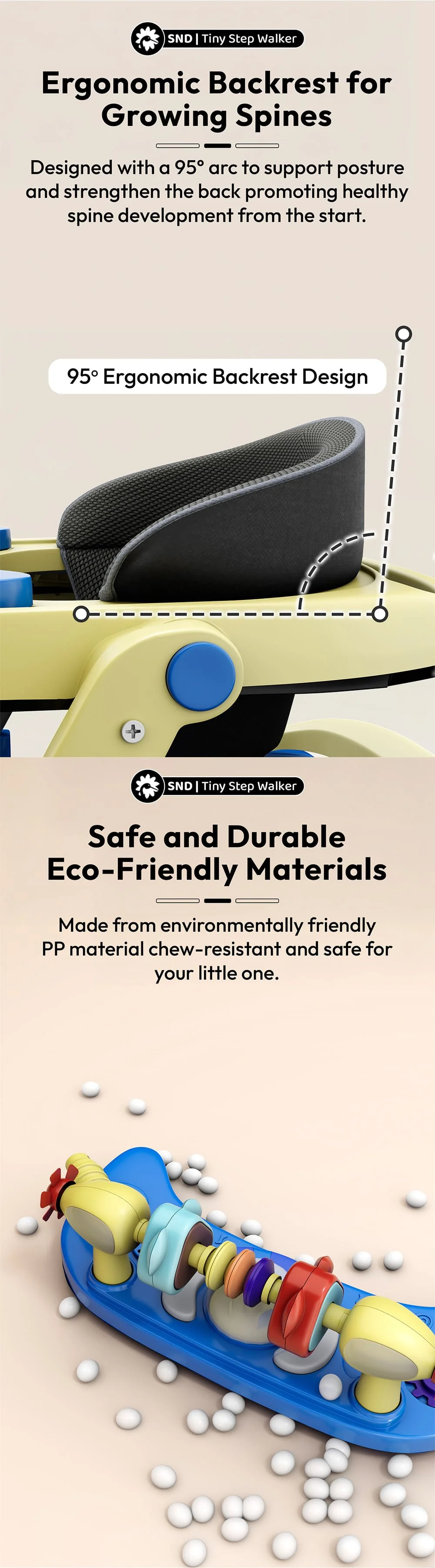 Safe & Durable Baby Walker