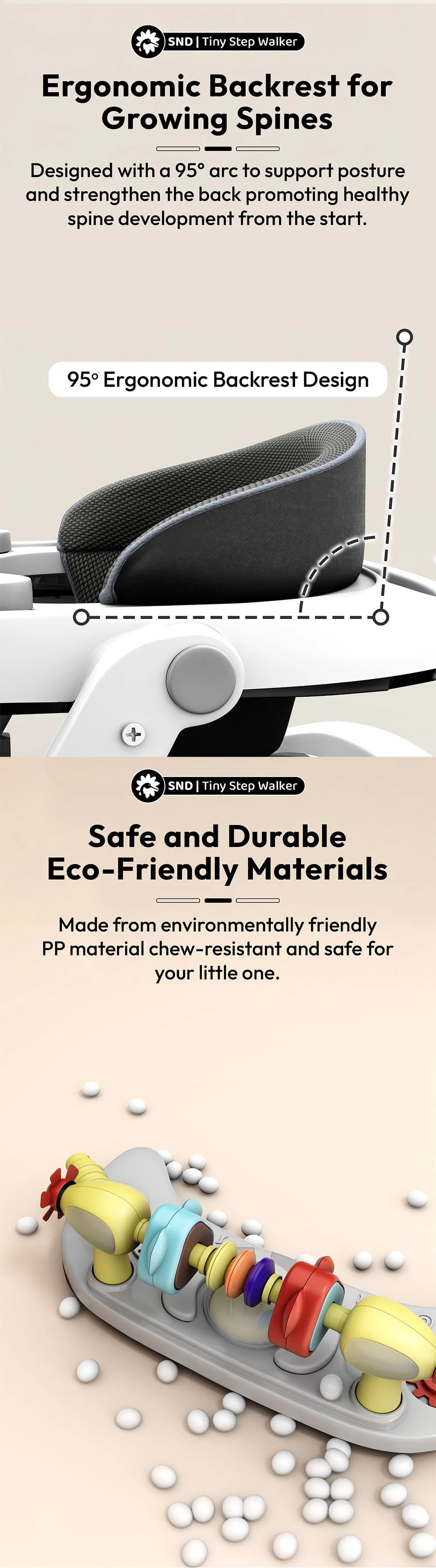 Safe & Durable Baby Walker