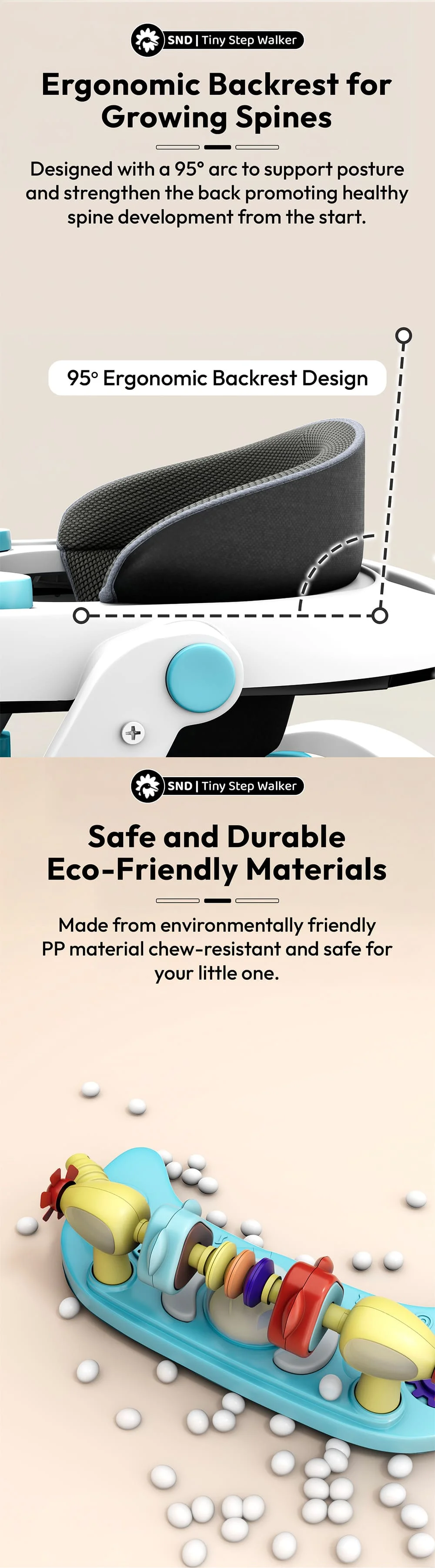 Safe & Durable Baby Walker