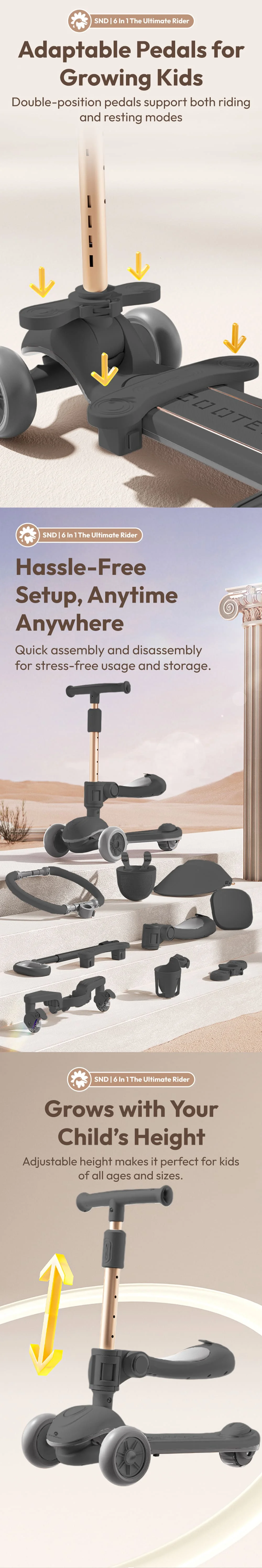 Specification of Push scooter for toddlers