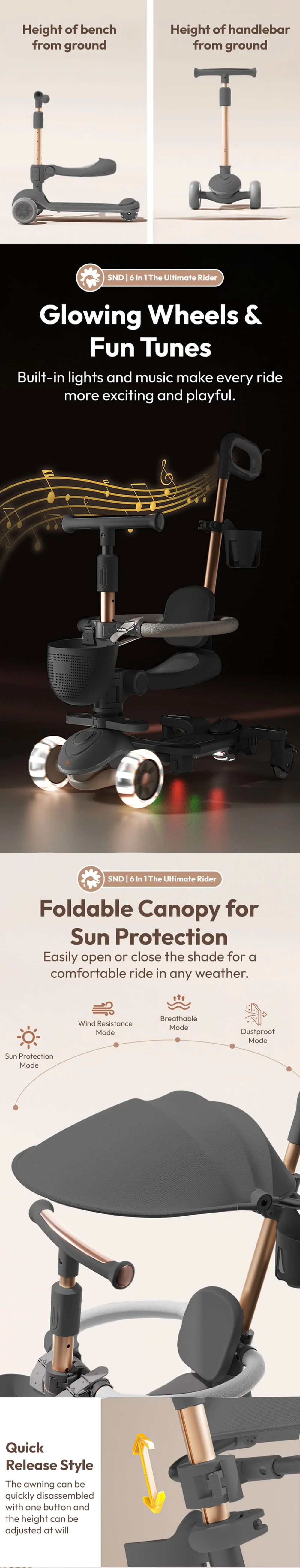 Specification of Push scooter for toddlers