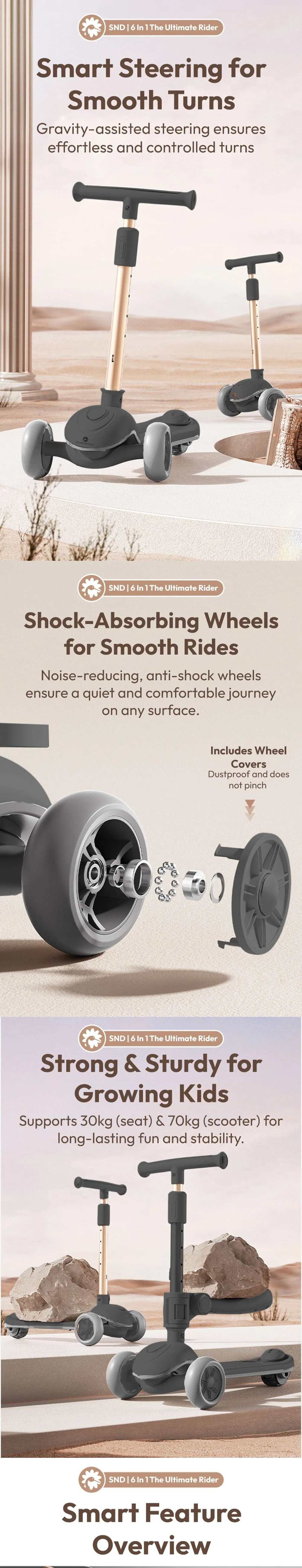 Specification of Push scooter for toddlers