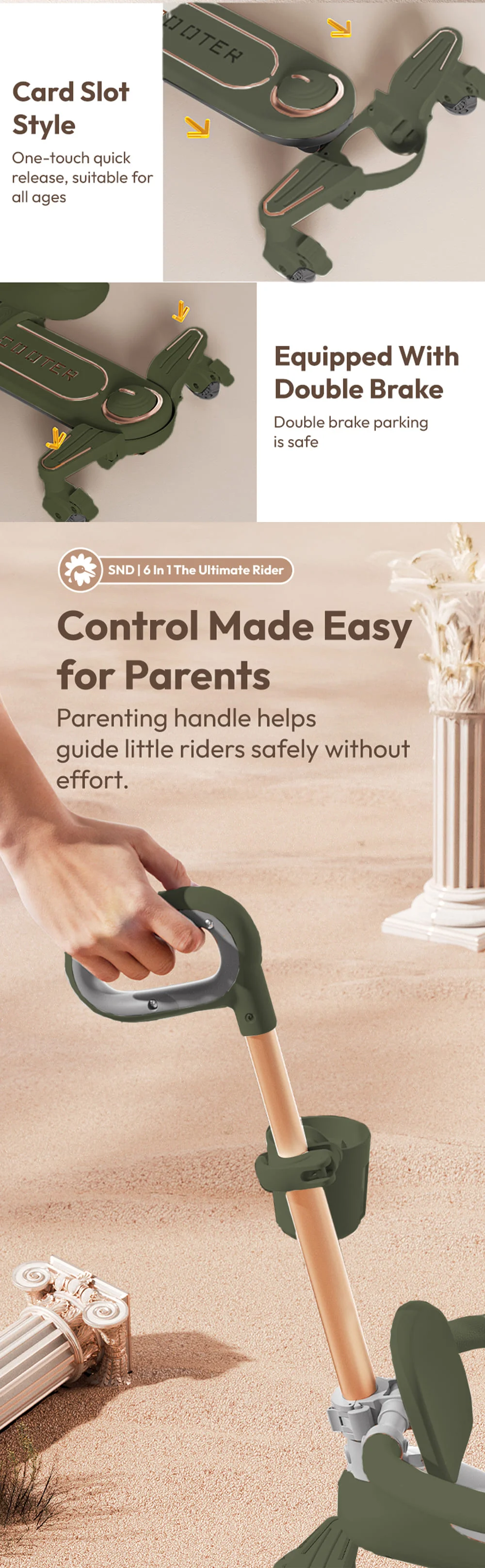 Toddler Scooter with Parental Control