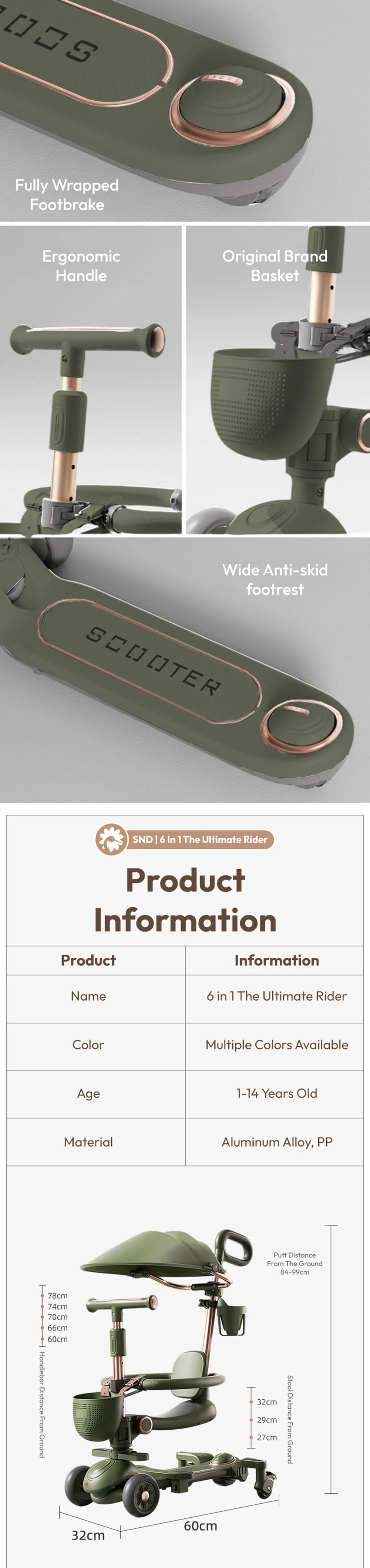 Specification Kids Scooter