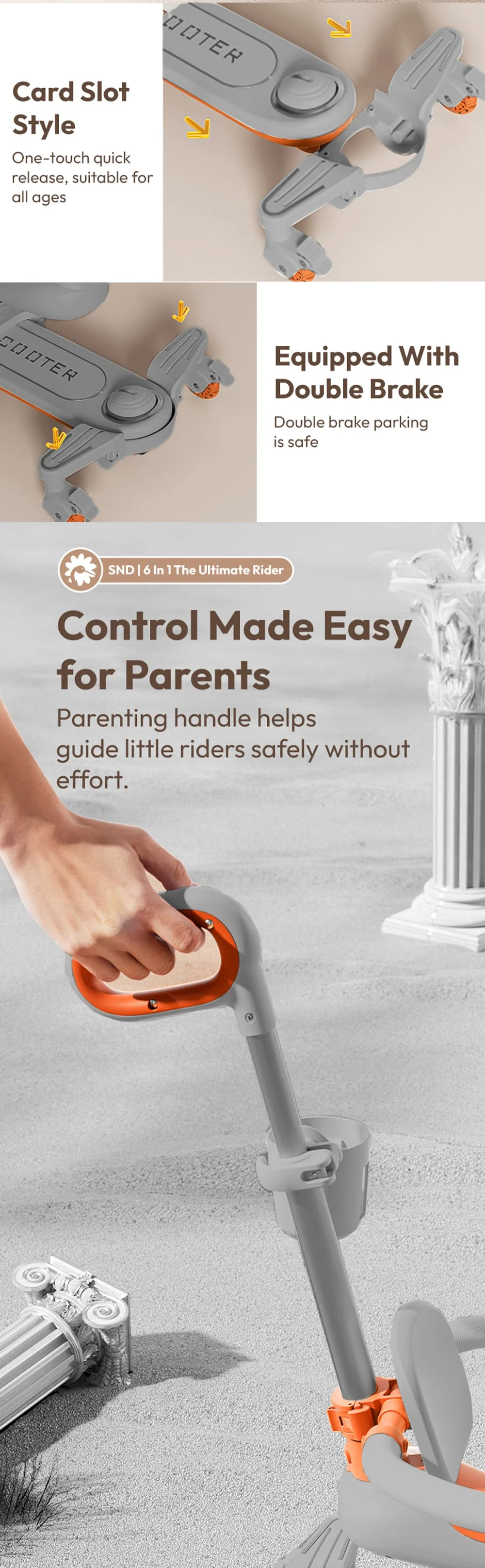 Toddler Scooter with Parental Control