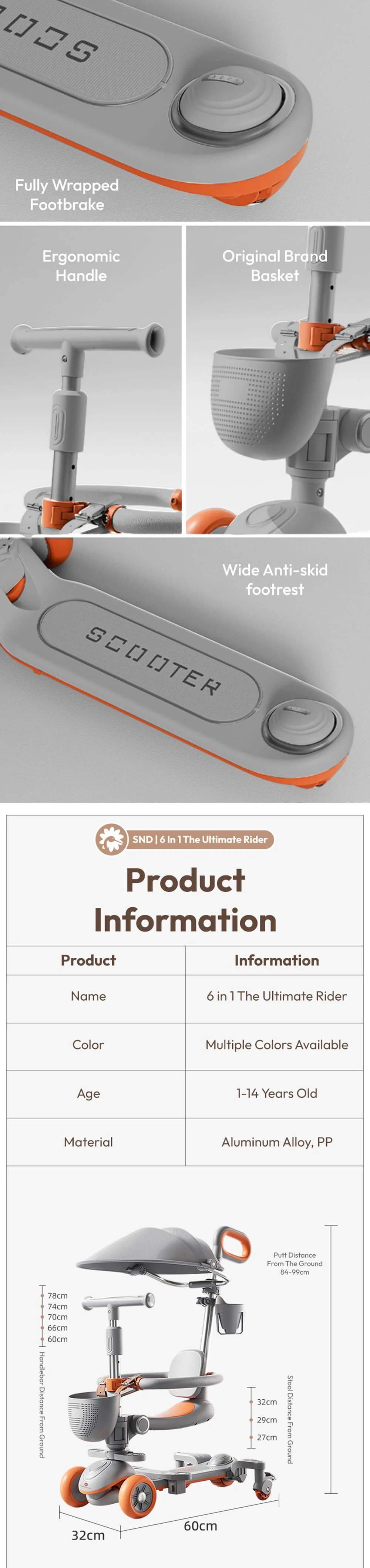 Specification Kids Scooter