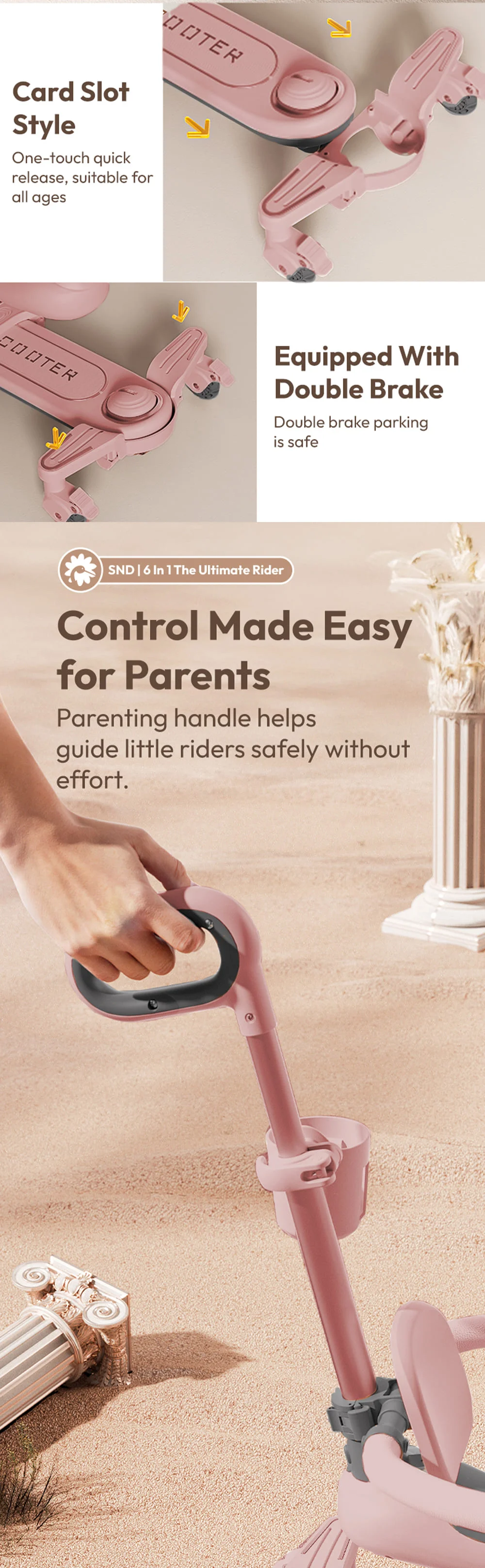 Toddler Scooter with Parental Control