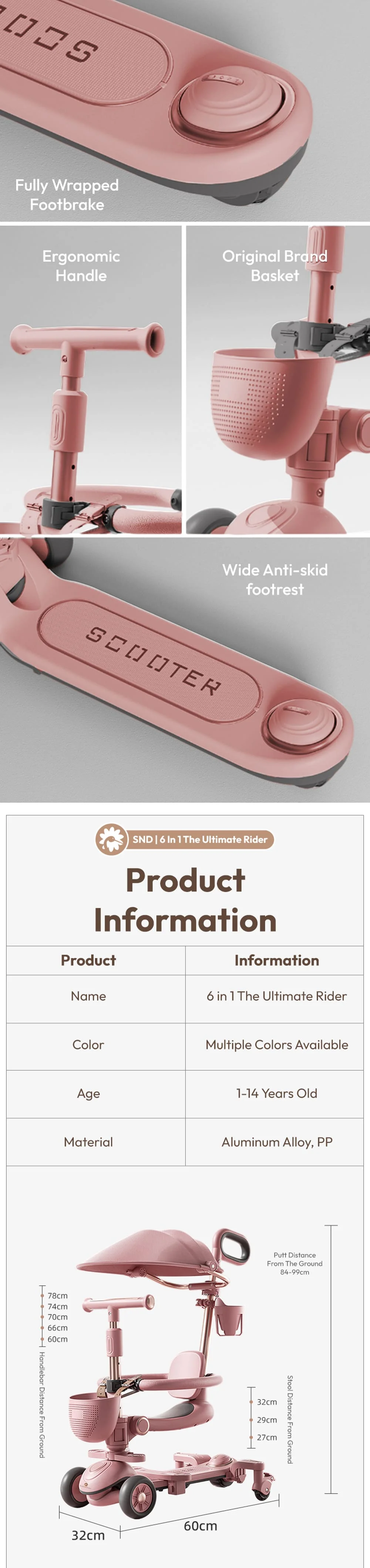 Specification Kids Scooter