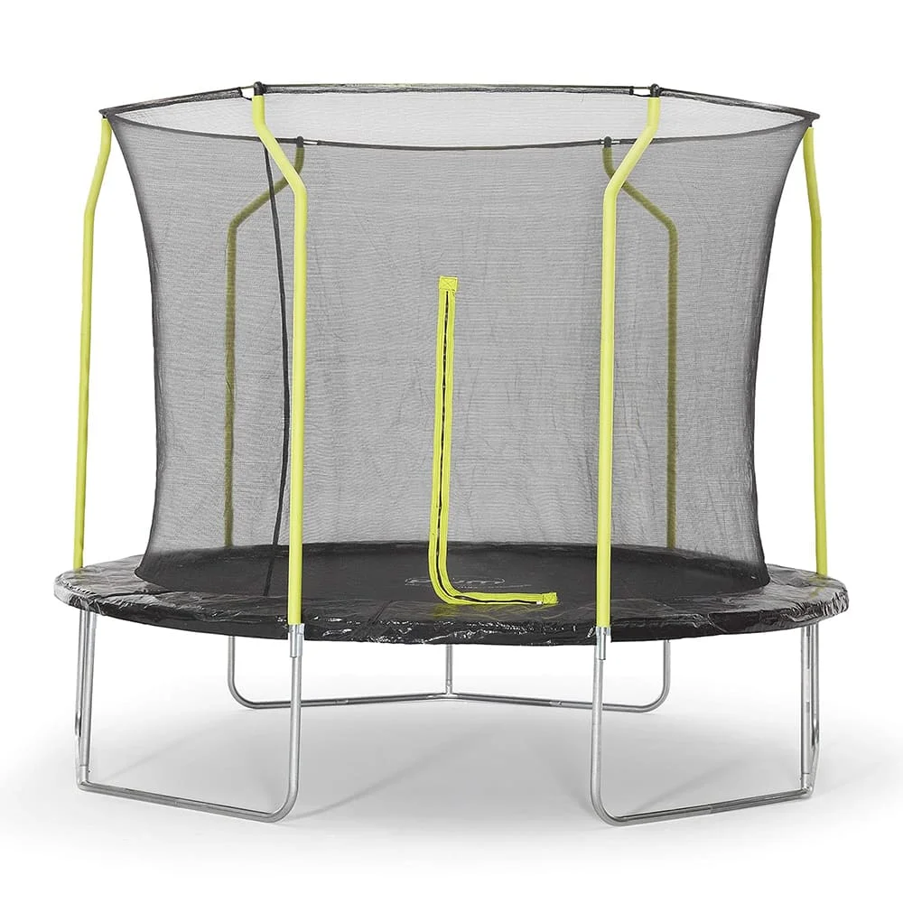 Plum® 10ft Wave Springsafe® Trampoline and Enclosure, Kid's Indoor Trampoline, Best Mini Trampoline for Toddler