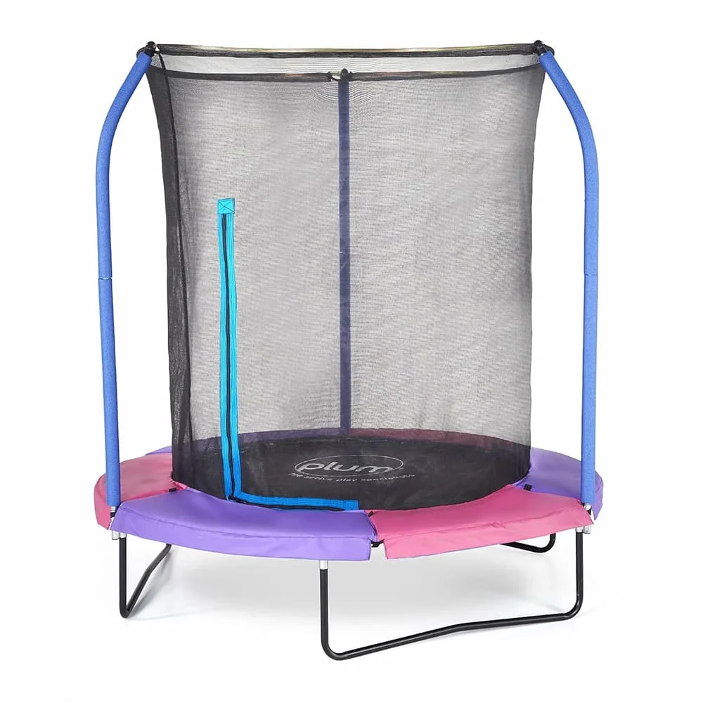 Plum® 6ft Junior Trampoline and Enclosure, Best Mini Trampoline for Kids, 2G Enclosure with Springsafe® Technology