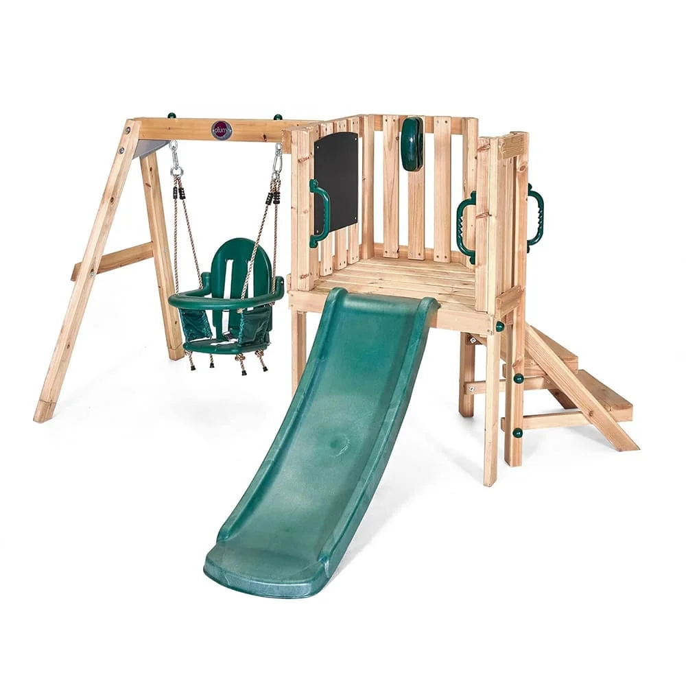 Plum® Junior Activity Centre, Outdoor Playset with Swing and Slide, Kids Outdoor Swing Set for Active Backyard Fun