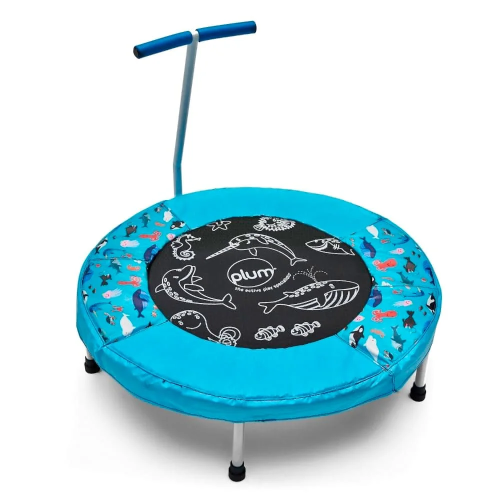 Plum® Junior Ocean Bouncer with Sounds, Mini Kids Trampoline for Indoor Play, Best Plum Trampoline for Toddlers and Young Children