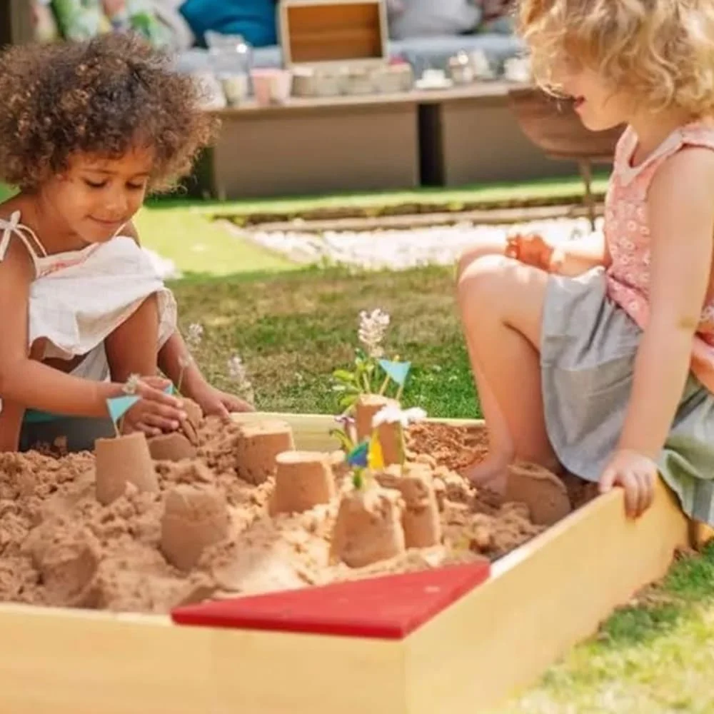 Junior Wooden Sand Pit with Color Seats