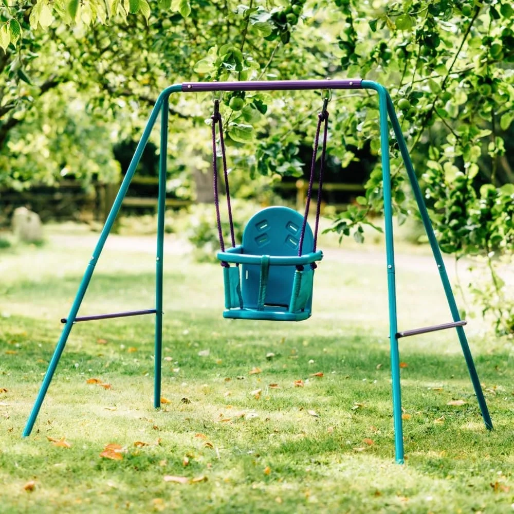 Metal 2-in-1 Swing Set for kids