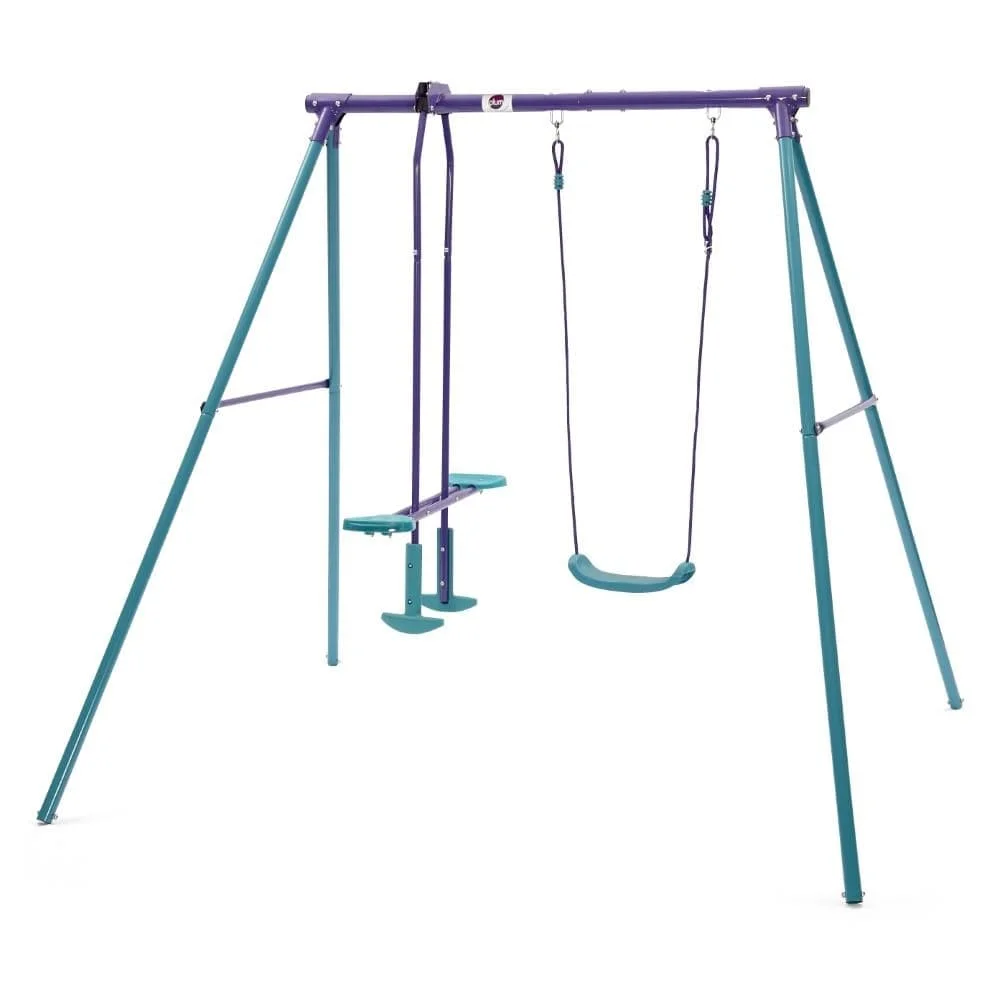 Plum® Helios® Metal Single Swing and Glider Set, Outdoor Swing for Kids, Metal Swing set for Children's