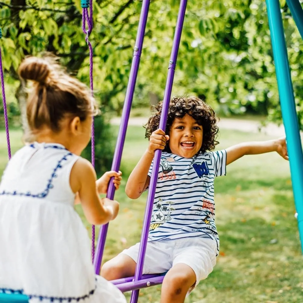 Metal Single Swing and Glider Set