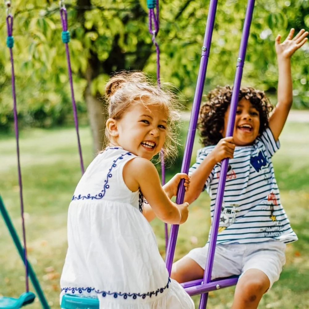 Metal Single Swing and Glider Set