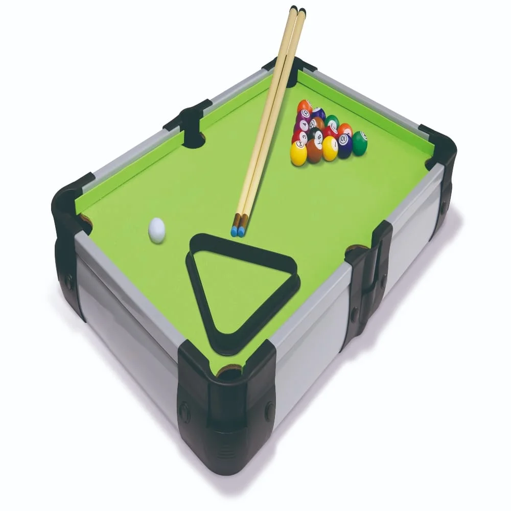 Innov8 Mini Pool Table Game, Indoor Gaming Set with Green Felt Surface, Billiard Balls, and Sturdy Construction