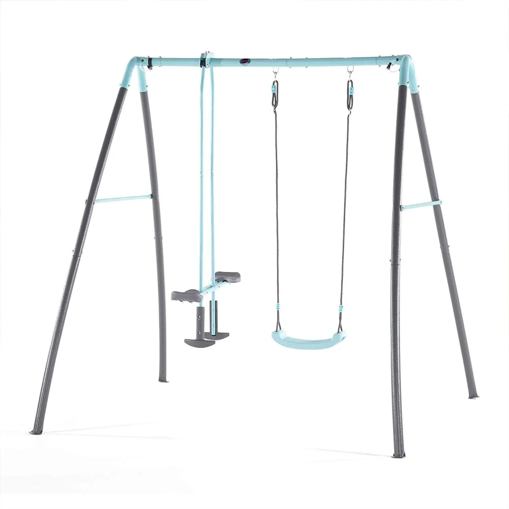 Plum® Premium Metal Single Swing and Glider with Mist, Perfect for Outdoor Active and Social Play