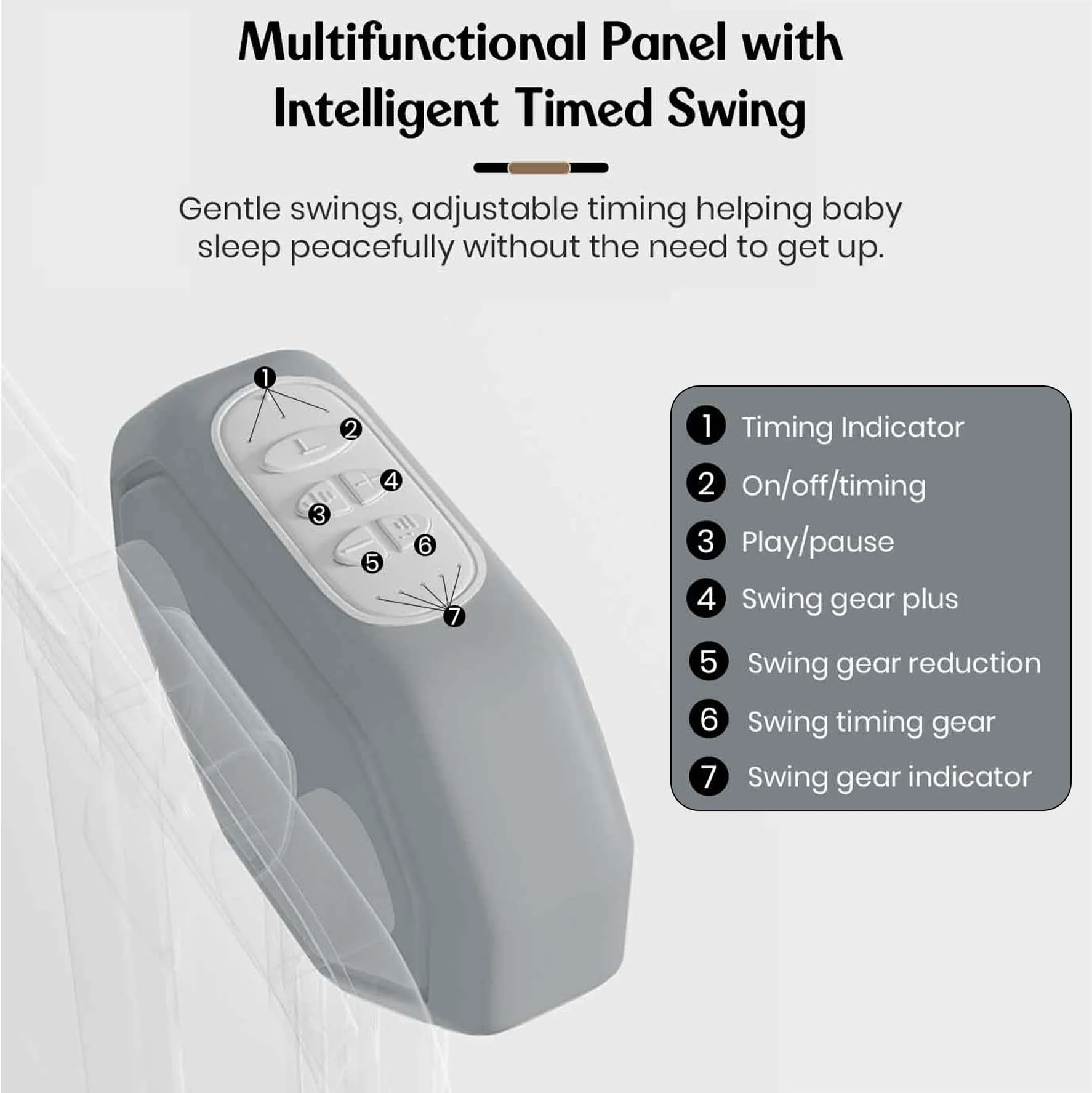 Baby swing cradle with Bluetooth and Remote Control