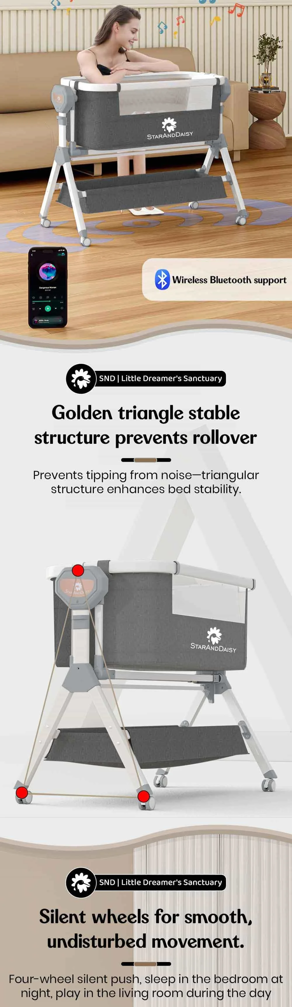 Automatic Electric Baby Crib Cradle