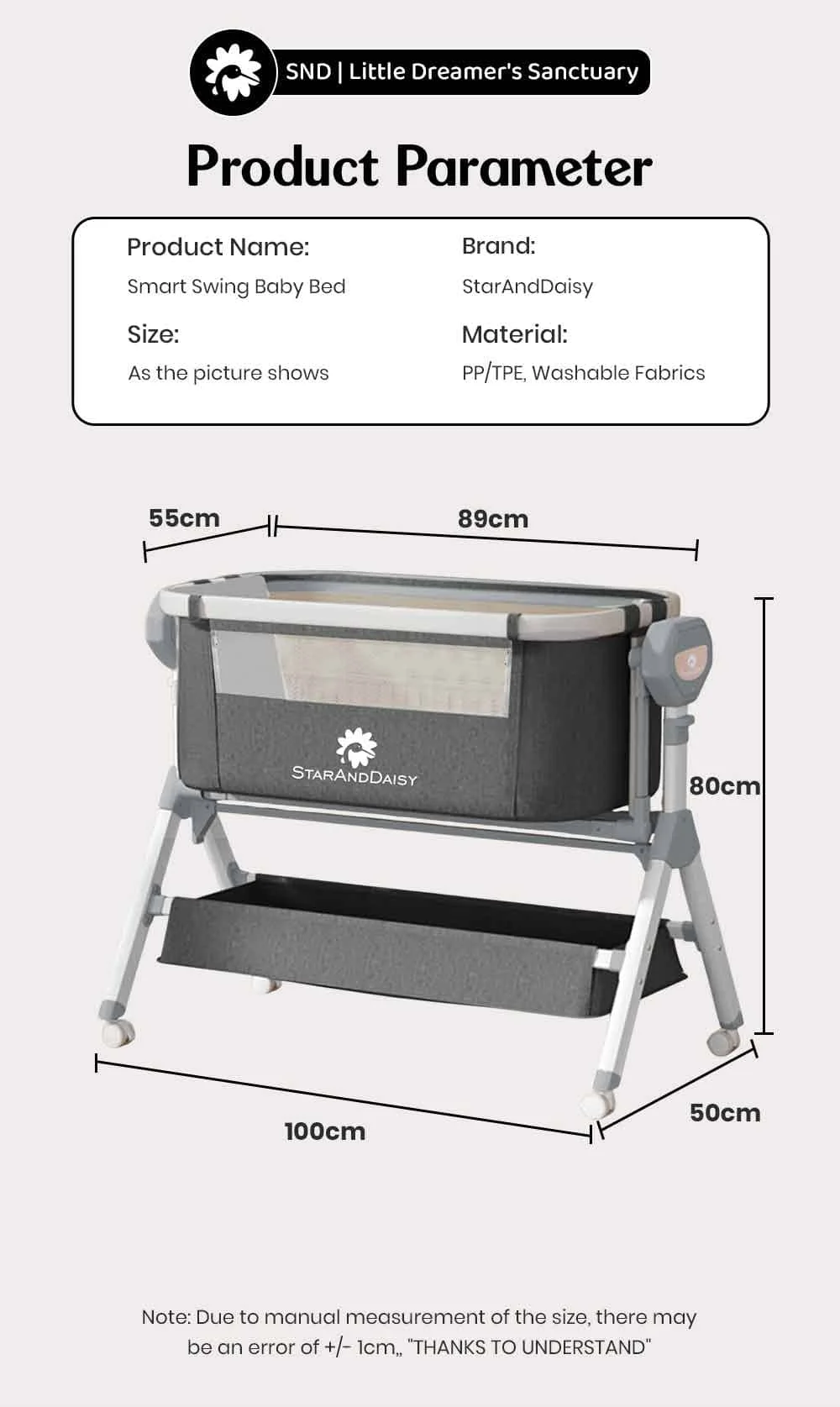 Specification of Baby Crib Cot