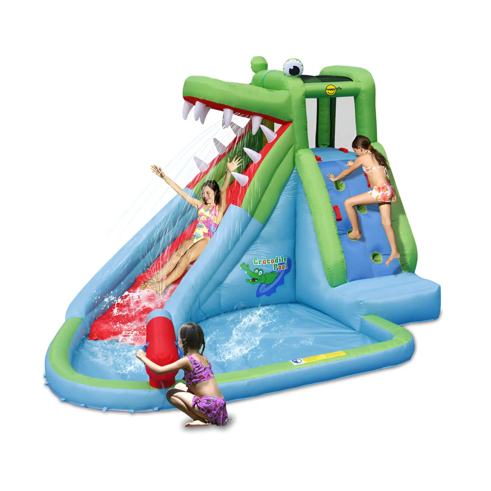 Happy Hop The Crocodile Pool, Bouncy House with Slide for Toddler's, Inflatable Jumping House