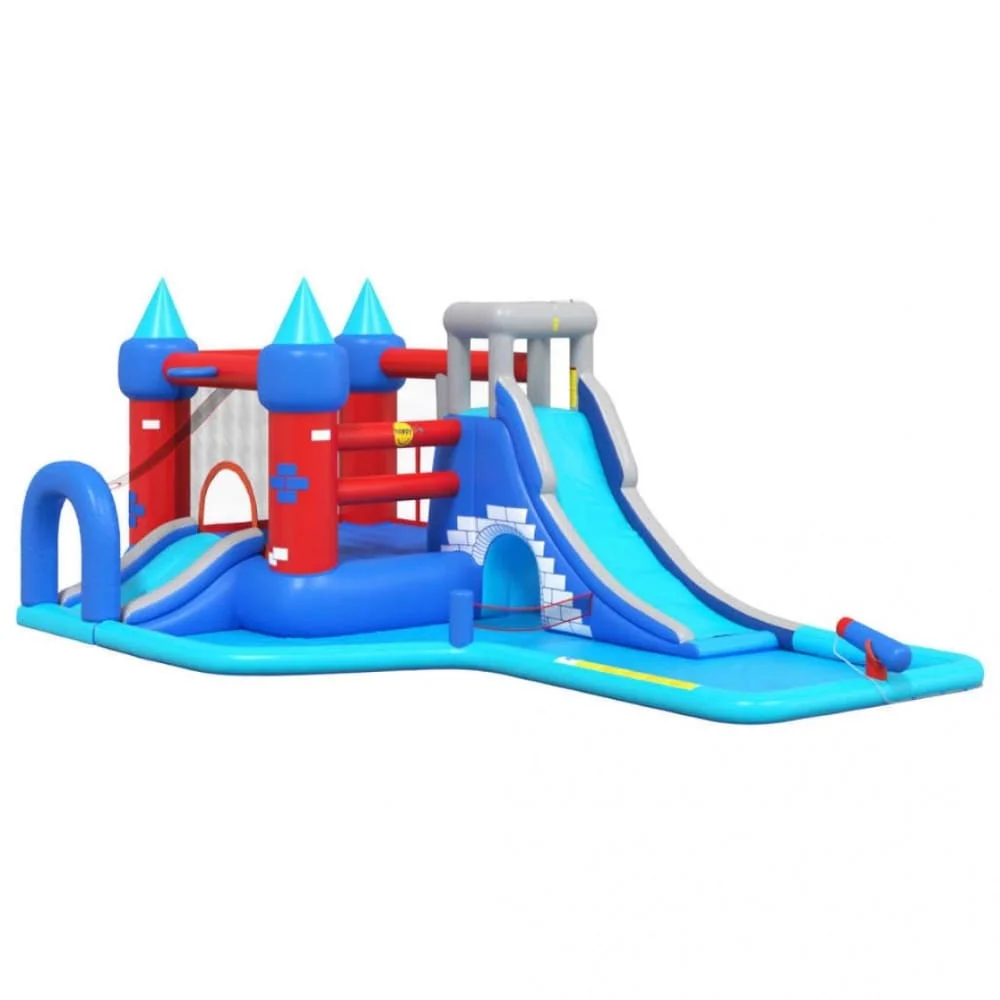 Happy Hop Wet & Dry Splash Park for Kids, Inflatable House with Bouncy & Slide, Bouncy House for Toddler