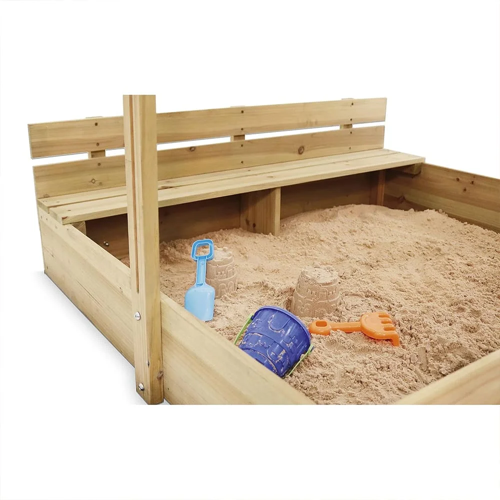 Natural Outdoor Kids Wooden Sandbox