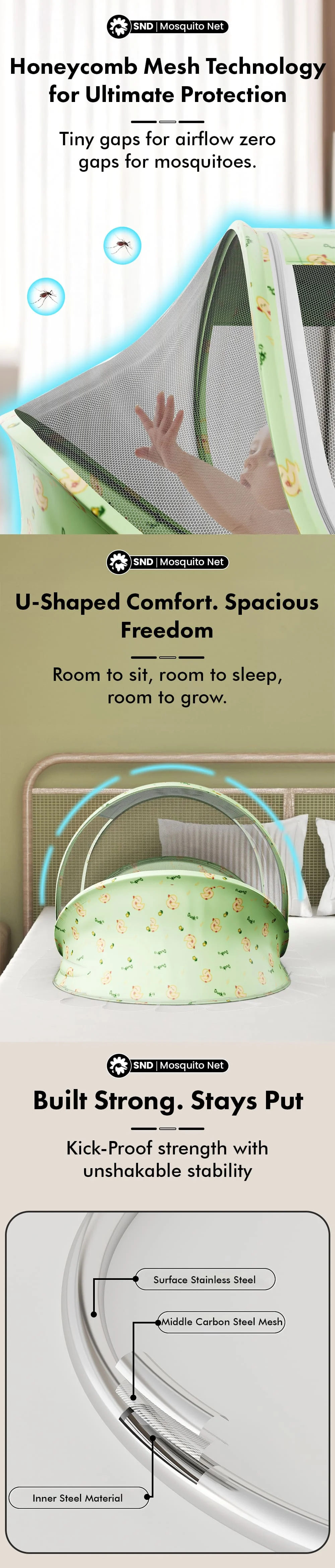 Baby Bedding with Mosquito Net